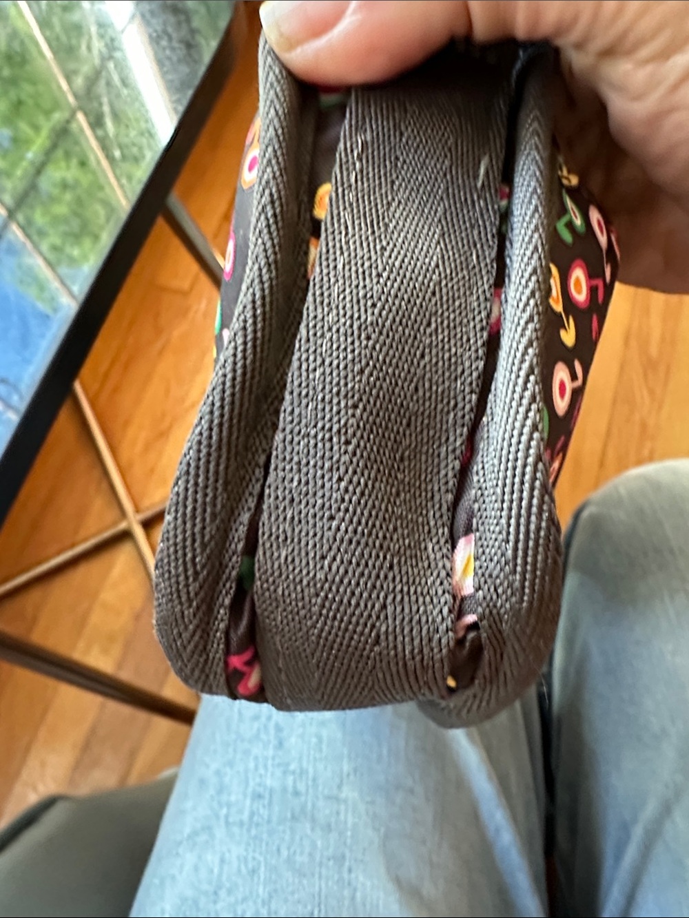 Lesportsac Black Crossbody Bag with Discontinued Multicolor Dot Floral Pattern - Picture 7 of 11
